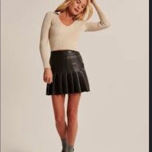 Abercrombie vegan leather skirt